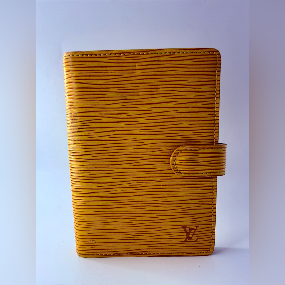 A Condition Louis Vuitton Tallis Yellow Epi Ring Agenda PM + LV paper inserts